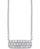 Diamond Horizontal Cluster Pendant Necklace (1/3 Ct. T.w.) In 14k White Gold