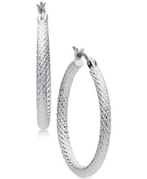 Anne Klein Textured Hoop Earrings