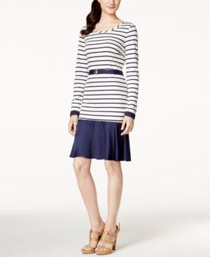 Tommy Hilfiger Long-sleeve Woven-hem Sheath Dress