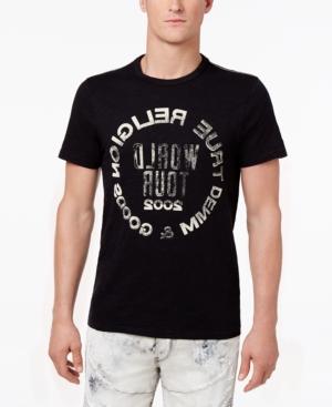True Religion Men's Selfie Graphic-print Logo Cotton T-shirt