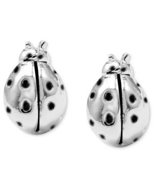 Unwritten Sterling Silver Earrings, Ladybug Stud Earrings