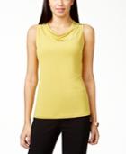 Nine West Cowl-neck Hardware-trim Top