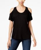 Kut From The Kloth Low-back Cold-shoulder Top