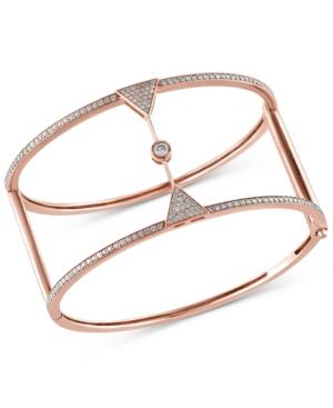 Pave Rose By Effy Diamond Bangle (1-1/2 Ct. T.w.) In 14k Rose Gold
