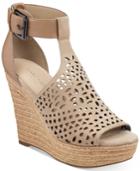 Marc Fisher Hasina T-strap Platform Wedge Sandals Women's Shoes