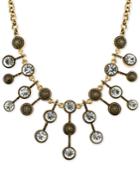 2028 Necklace Gold-tone Antique-look Crystal Statement Necklace