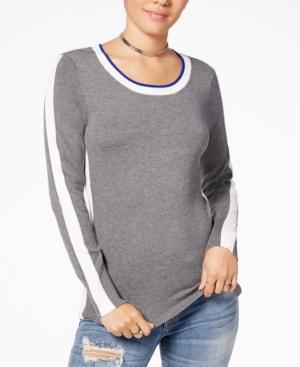 Hippie Rose Juniors' Side-striped Sweater