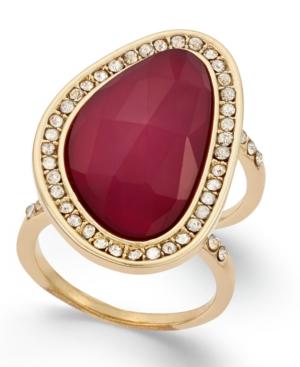 Inc International Concepts Large Stone And Pave Double Shank Statement Ring, Only At Macy's