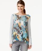 Vince Camuto Long-sleeve Abstract-print Top