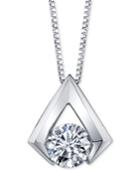 Diamond Geometric Pendant Necklace (1/4 Ct. T.w.) In 14k White Gold