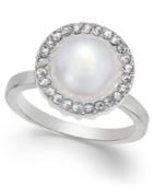 Inc International Concepts Silver-tone Imitation Pearl Halo Ring, Only At Macy's