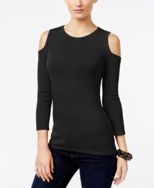 Inc International Concepts Petite Cold-shoulder Sweater, Only At Macy's