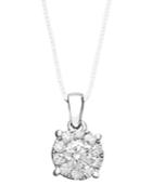 Unity Diamond Necklace, 14k White Gold Diamond Pendant (1 Ct. T.w.)