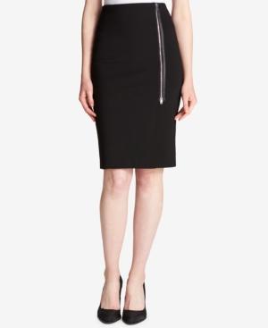 Dkny Mixed-media Pencil Skirt