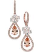 Danori Rose Gold-tone Crystal Teardrop Orbital Drop Earrings, Created For Macy's