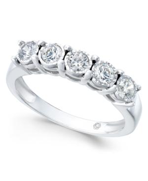 Diamond Five-stone Band (1/2 Ct. T.w.) In 14k White Gold