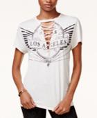 Guess Lace-up La Graphic T-shirt