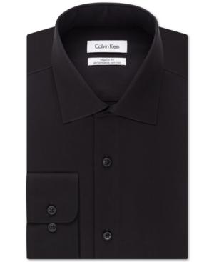 Calvin Klein Steel Men's Classic-fit Non-iron Performance Solid Dress Shirt