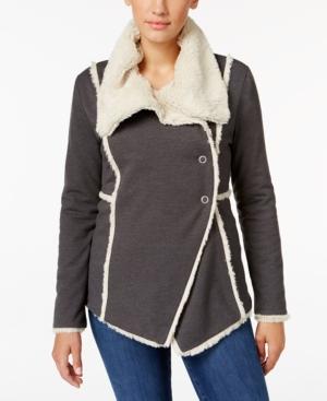 Style & Co. Sherpa-trim Jacket, Only At Macy's