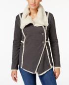 Style & Co. Sherpa-trim Jacket, Only At Macy's