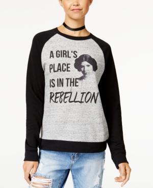 Mighty Fine Juniors' Princess Leia Graphic Sweatshirt