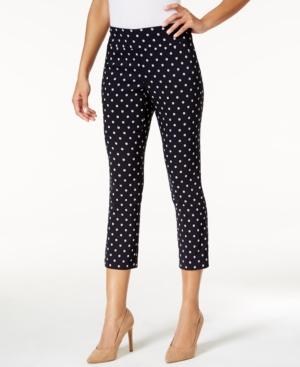 Charter Club Printed Tummy-control Capri Pants, Only At Macy's