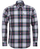 Barbour Men's Oscar White Plaid Oxford Shirt