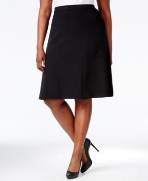 Kasper Plus Size Fit & Flare Skirt