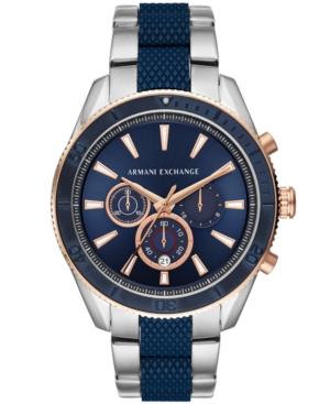 Ax Armani Exchange Chronograph Two-tone Stainless Steel Bracelet Watch 46mm