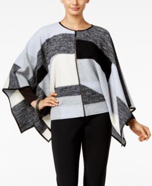 Alfani Prima Merino Wool Pattern Cape, Only At Macy's
