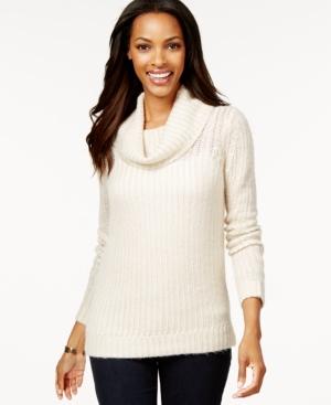 Dkny Jeans Striped Cowl-neck Sweater