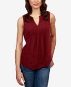 Lucky Brand Cotton Pleated Top
