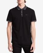 Calvin Klein Men's Space Dye-collar Polo