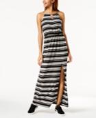 Bcx Juniors' Striped Side-slit Maxi Dress