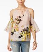 Guess Val Cold-shoulder Peasant Top