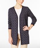 Charter Club Petite Iconic-print Cardigan, Only At Macy's