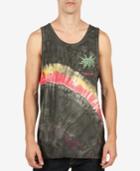 Volcom Men's Yangi Tie-dye Graphic-print Logo Cotton Tank