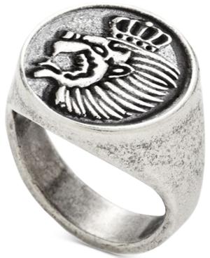 Degs & Sal Men's Lion Crest Ring In Sterling Silver