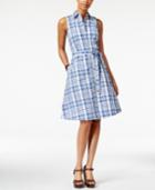American Living Plaid A-line Shirtdress, Only At Macy's