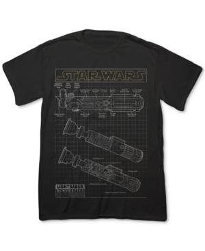 Men's Star Wars Saber Schematics Graphic-print T-shirt From Fifth Sun