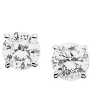 Certified Colorless Diamond Stud Earrings In 18k White Gold (1/2 Ct. T.w.)