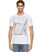 Calvin Klein Jeans Men's Marl-print Logo V-neck T-shirt