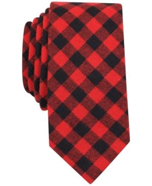 Bar Iii Men's Hawkins Check Slim Tie, Only At Macy's