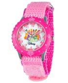 Disney Watch, Kid's Glitz Princess Time Teacher Pink Velcro Strap 31mm W000385