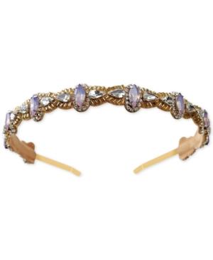 Deepa Gold-tone Pink Crystal Headband