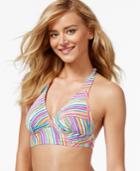 Anne Cole Multi-stripe Halter Bikini Top Women's Swimsuit