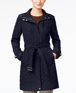 Cole Haan Signature Quilted Belted Coat