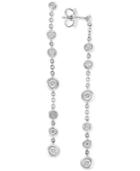 Effy Diamond Bezel Linear Drop Earrings (3/4 Ct. T.w.) In 14k White Gold
