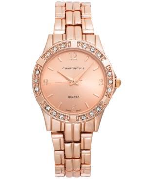 Charter Club Women's Rose Gold-tone Bracelet Watch 30mm