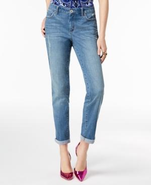 I.n.c. Cuffed Boyfriend Jeans, Created For Macy's